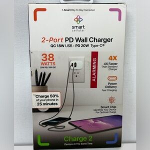 Smart Cellular 2-Port PD Wall Charger